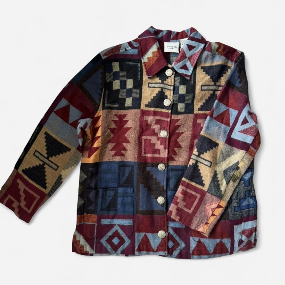 Koret Monterey Red and Blue Patterned Jacket